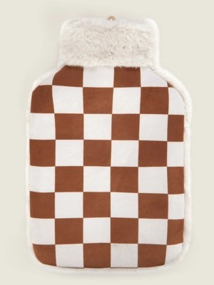 Home Checkerboard Hot Water Bottle Home at ASDA