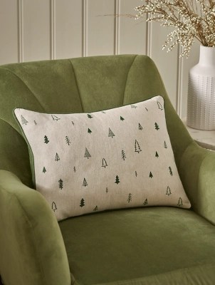 Stacey Solomon Natural Trees Christmas Cushion Home at ASDA