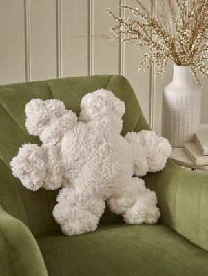 Stacey Solomon White Snowflake Christmas Cushion Home at ASDA