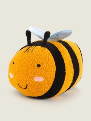 Yellow BeeShaped Cushion Home at ASDA