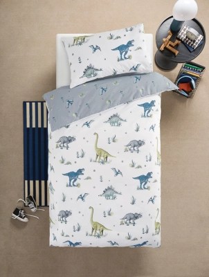 Dino Reversible Duvet Set Home at ASDA