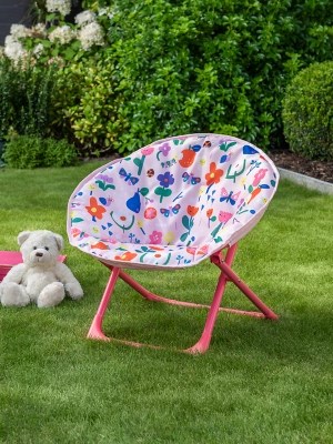 Kids Butterfly and Fruit Print Moon Chair Outdoor & Garden