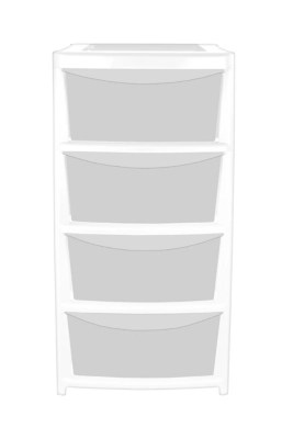 Plastic 4 Drawer Storage Unit Home at ASDA