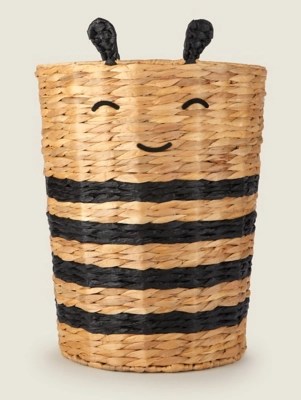 Natural Bee Laundry Bin Home at ASDA