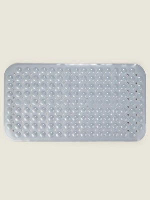 Grey PVC Bath Mat Home at ASDA