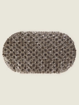 Black PVC Bath Mat Home at ASDA