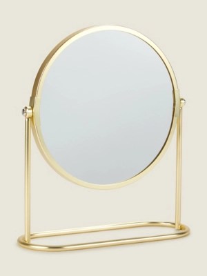 Brushed Brass Bathroom Mirror Home at ASDA