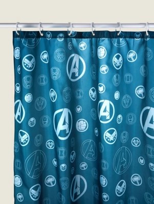 Marvel Avengers Blue Shower Curtain Home at ASDA