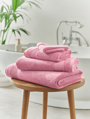 Pink Egyptian Cotton Towel Range Home at ASDA