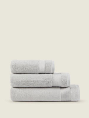 Grey Egyptian Cotton Towel Range Home at ASDA