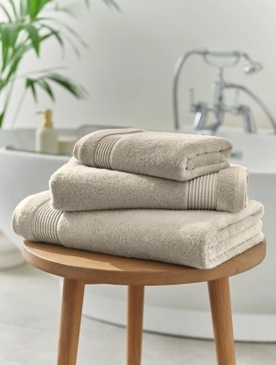 Natural Egyptian Cotton Towel Range Home at ASDA