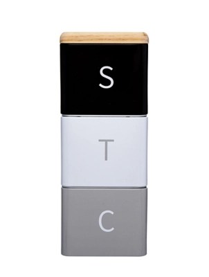 Tea & Coffee Stacking Canisters Home at ASDA