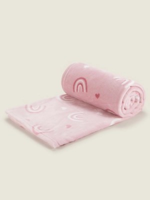 Pink Heart Rainbow Fleece Home at ASDA