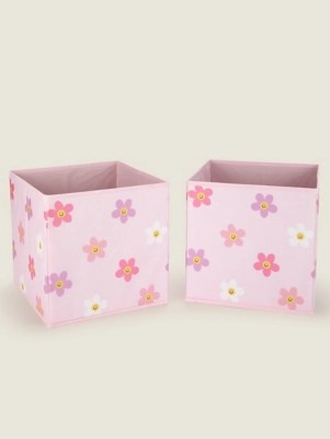 Daisy Square Storage Box Set of 2 Home at ASDA