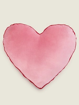Pink HeartShaped Cushion Home at ASDA
