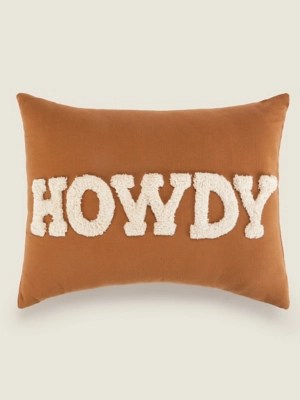 Brown Howdy Tufted Cushion Home at ASDA