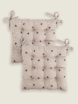 Natural Bee Seat Cushion Pad Home at ASDA