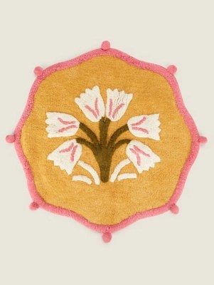 Yellow Prairie Flower Bath Mat Home at ASDA