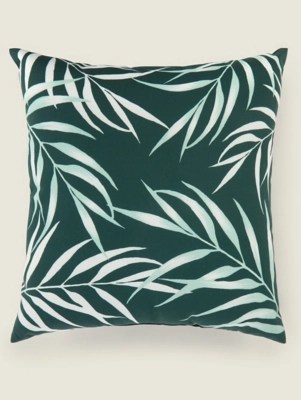Green Leaf Indoor & Outdoor Cushion Home at ASDA