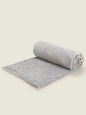 Grey Chevron Throw Home at ASDA
