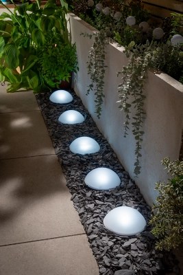 Solar Half Ball Ground Lights Set of 5 Outdoor & Garden at