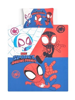 Multicoloured SpiderMan Toddler Duvet Set Home at ASDA
