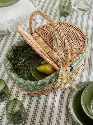 Stacey Solomon Natural Brown Picnic Basket Outdoor & Garden