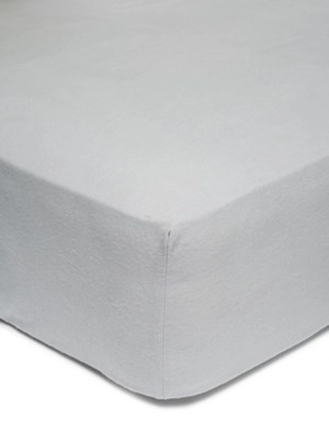 Deep Brushed Cotton Plain Fitted Sheet Home at ASDA