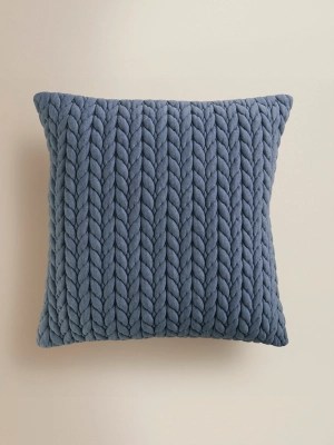 Plain Plaited Cushion Home at ASDA
