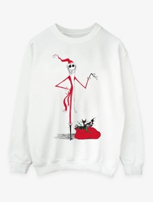 NW2 Nightmare Before Christmas AdultsWhite Sweatshirt Women