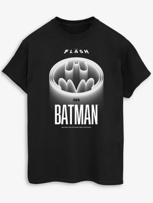 NW2 The Flash Batman Logo Adult Black Printed TShirt Men at