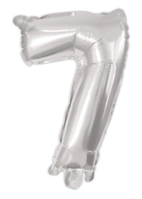 Silver 95cm Number Helium Balloon No 7 Toys & Character at ASDA