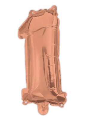 Rose Gold 95cm Number Helium Balloon No 1 Toys & Character