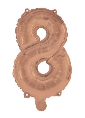 Rose Gold 95cm Number Helium Balloon No 8 Toys & Character