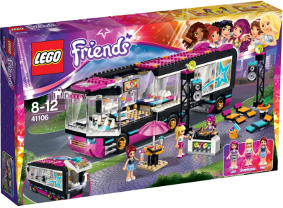LEGO Friends Pop Star Tour Bus 41106 Kids at ASDA