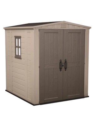 Keter Factor 6 x 6ft Outdoor Apex Garden Storage Shed Brown Outdoor