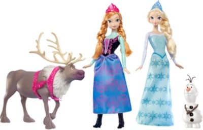Disney Frozen Doll Set 4 Pack Character Gift Box Kids at ASDA
