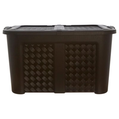 Tontarelli Arianna Laundry Basket and Lid 123L Chocolate Laundry