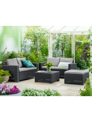 Keter California 5 Seater Outdoor Garden Furniture Lounge Set Outdoor