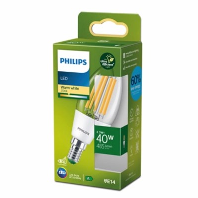 Philips LED UltraEfficient 40W E14 Light Bulb Home at ASDA