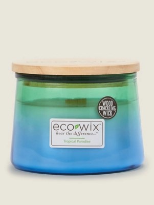 Eco Wix Ombre Blue Large Candle Home at ASDA