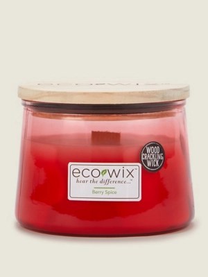 Eco Wix Ombre Red Berry Spice Large Jar Candle Home at ASDA