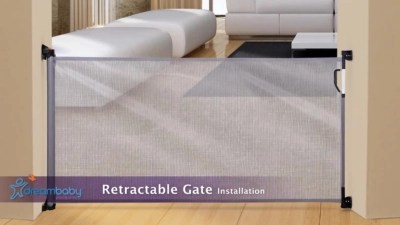 Dreambaby Retractable Relocatable Mesh Safety Gate White (Fits Gaps 0