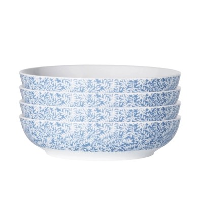 Blue Ditsy Floral Pasta Bowls Set of 4 at ASDA