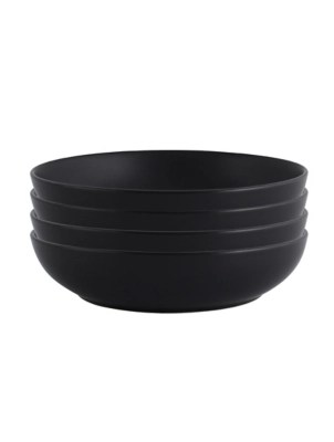 Matte Black Pasta Bowl Set of 4 at ASDA