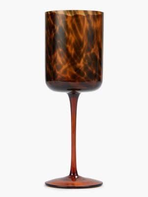 Tortoise Shell Wine Glass Set of 4 at ASDA