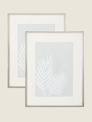 SilverTone Slim Photo Frame 7x5 Inch Set of 2 at ASDA
