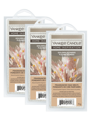 Yankee Candle Home Inspiration Golden Flowers Wax Melts Set of 3