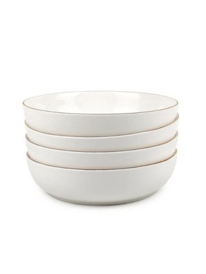 White Tipped Pasta Bowl Set of 4 at ASDA
