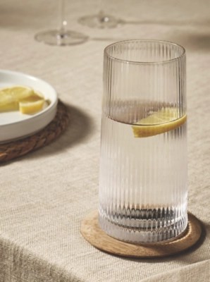 Ribbed Highball Glass Set of 4 at ASDA